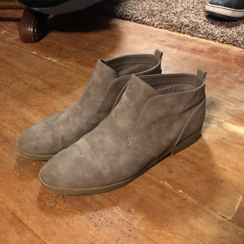 Tan booties